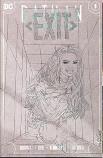 Harley Quinn "Insane Asylum" Pencil OA Sketch Cover