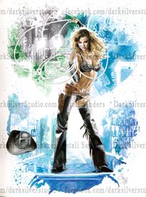 "Nancy" (Sin City) 9x11 sketch book.