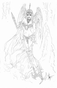 "Soulfire" Lines 14x17 paper, for Auction
